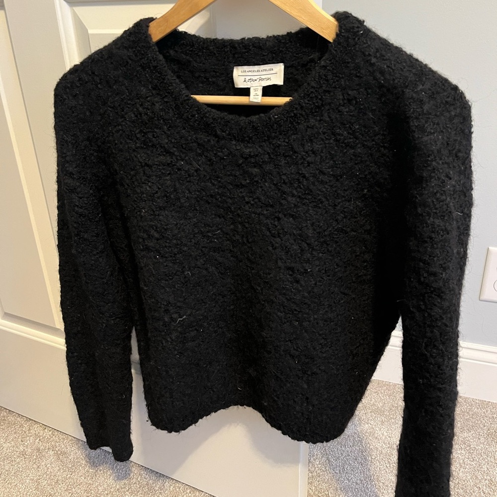 & Other Stories Women's Small Wool Chunky Fuzzy Cropped Pullover - Picture 3 of 12
